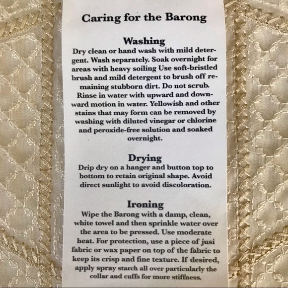 Maroon Embroidered Polo Barong Tagalog made of Hugo - Picture 9 of 9